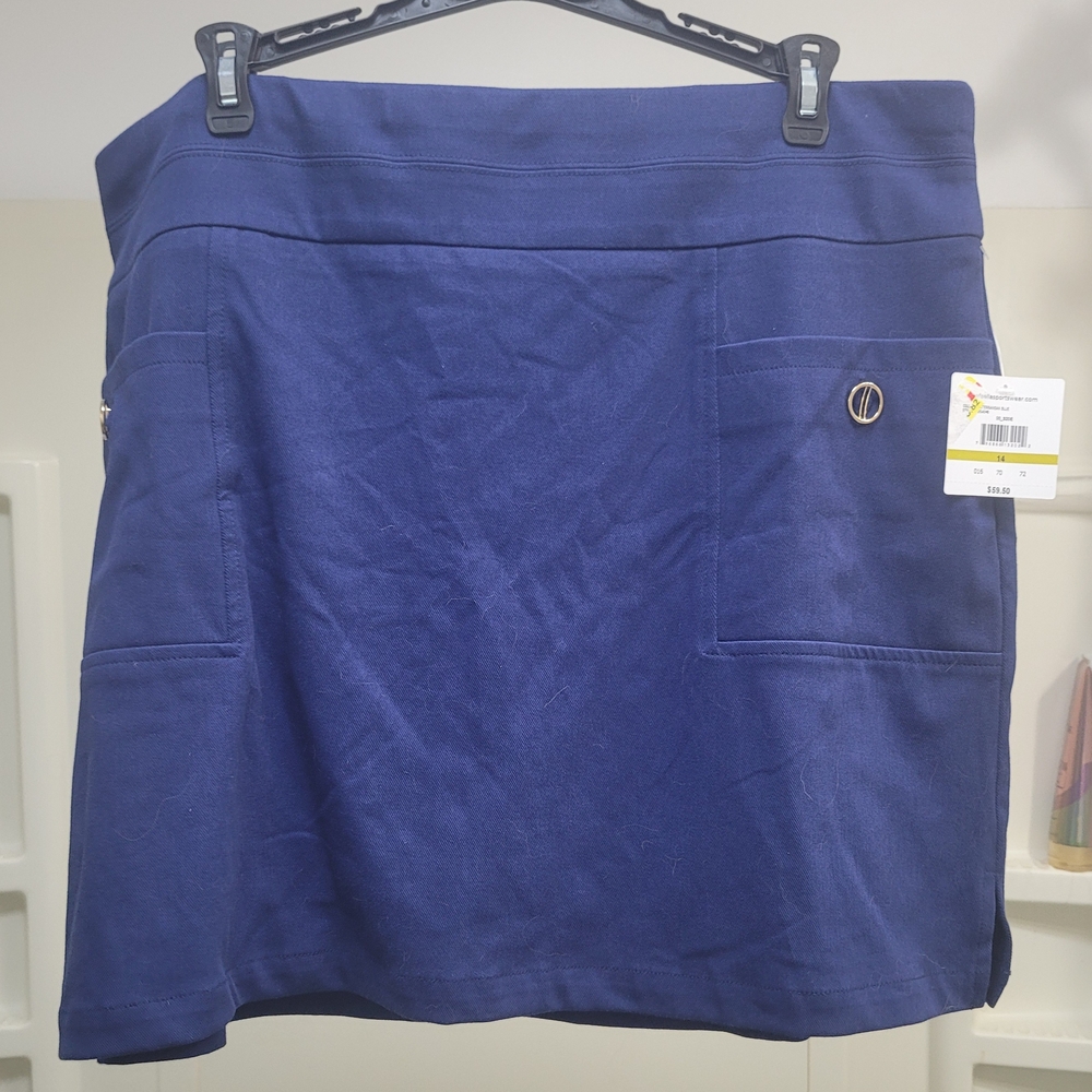 Blue A-Line Mini Skirt for Casual Wear